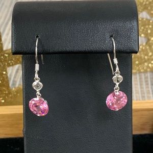 Sterling Silver pink earrings